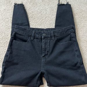 American Eagle High-Waisted ripped jeans